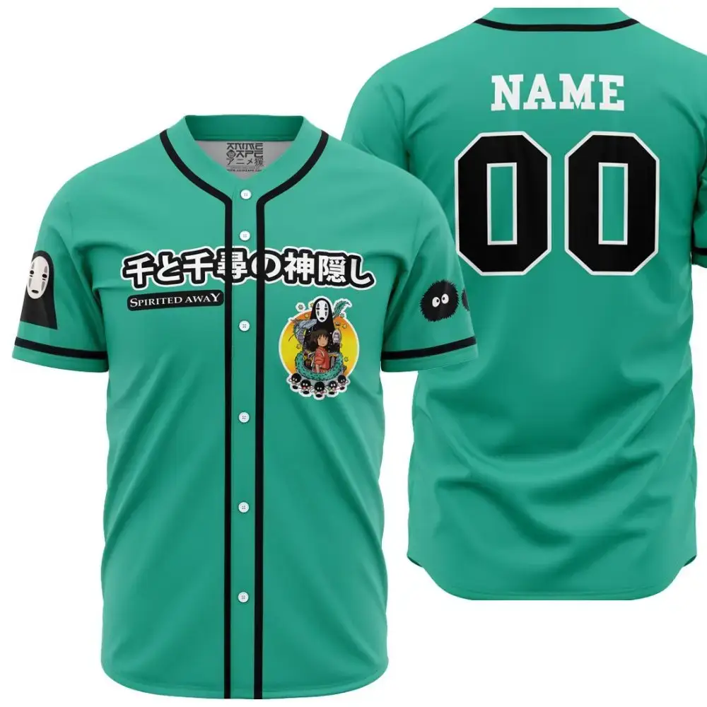 Personalized Spirited Away Studio Ghibli Baseball Jersey Image