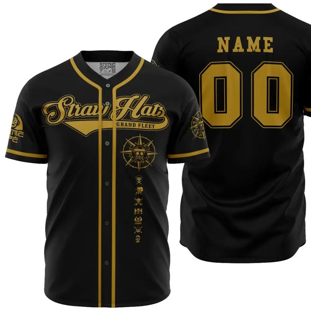 Personalized Straw Hat Grand Fleet One Piece Baseball Jersey Image