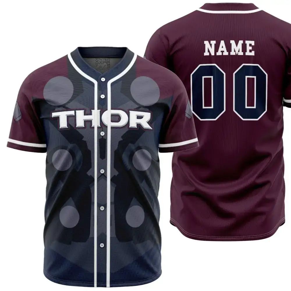 Personalized Thor Marvel Baseball Jersey Image