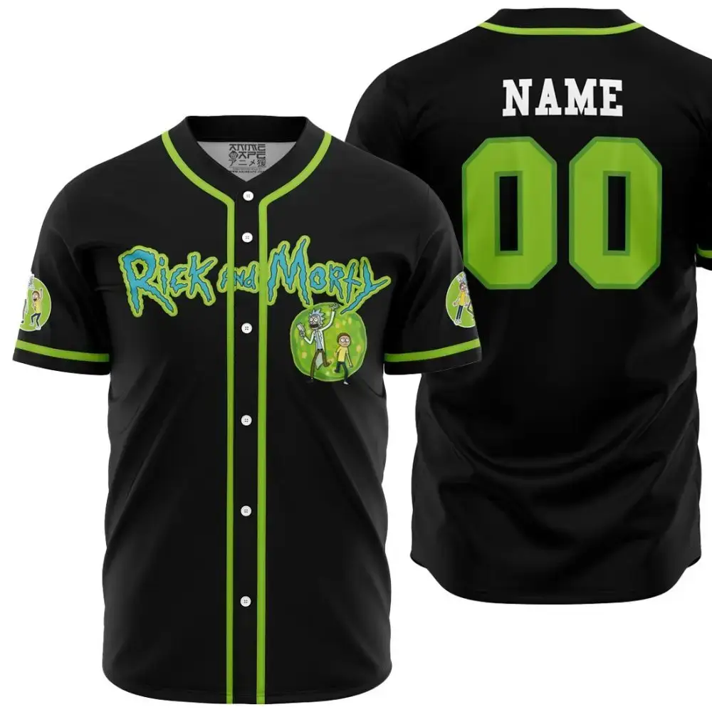 Personalized Trippy Cosmic Rick And Morty Baseball Jersey Image
