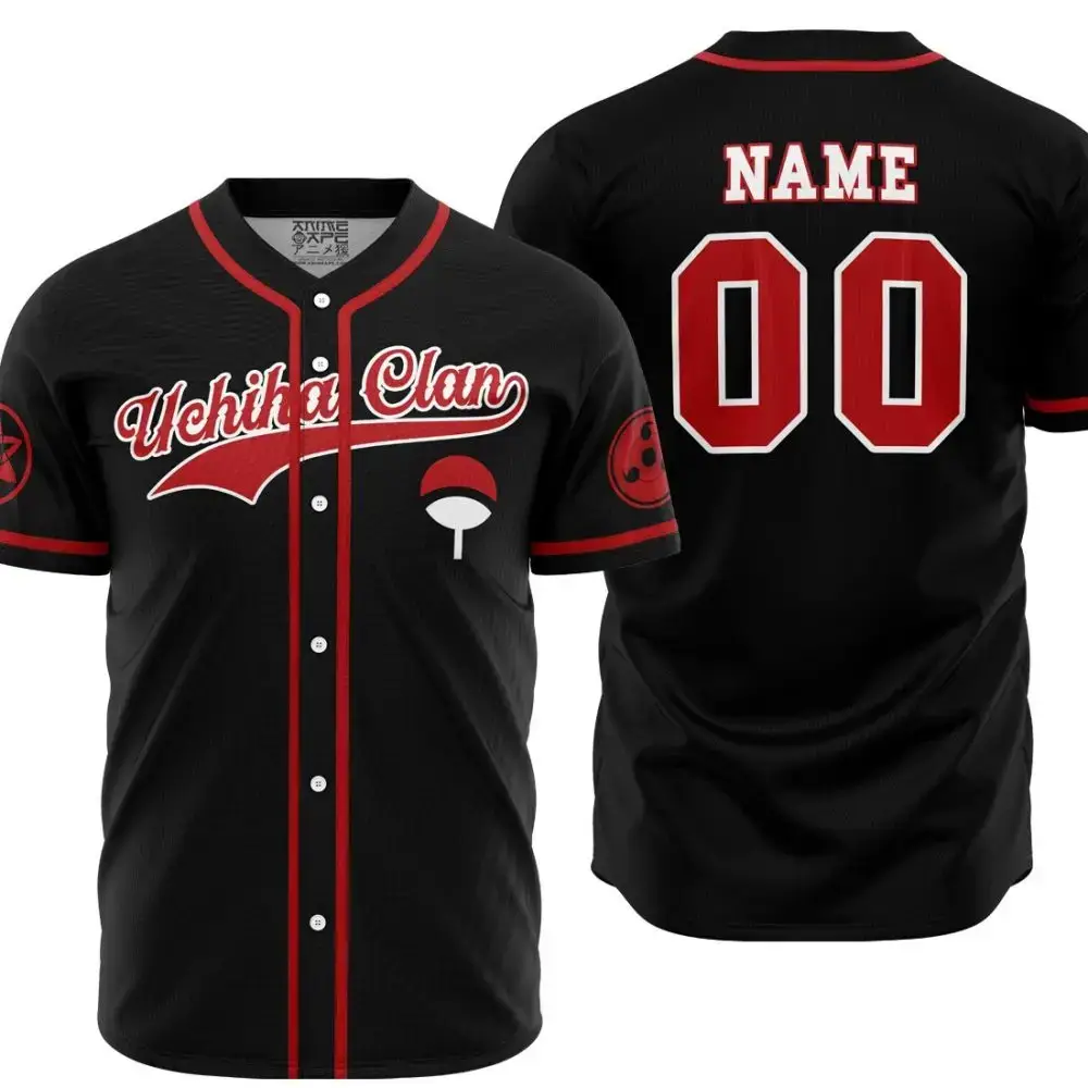 Personalized Uchicha Clan Shippuden Baseball Jersey Image