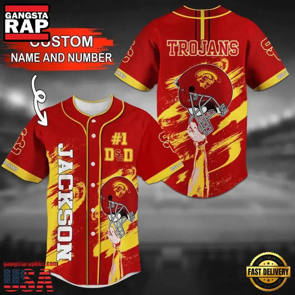 Personalized USC Trojans Summer Baseball Jersey Shirt Image