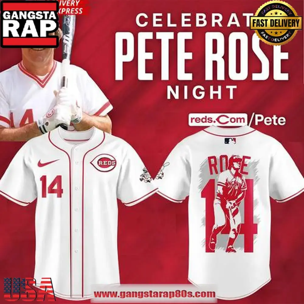 Pete Rose Cincinnati Reds 2025 Limited Edition Baseball Jersey Shirt Image