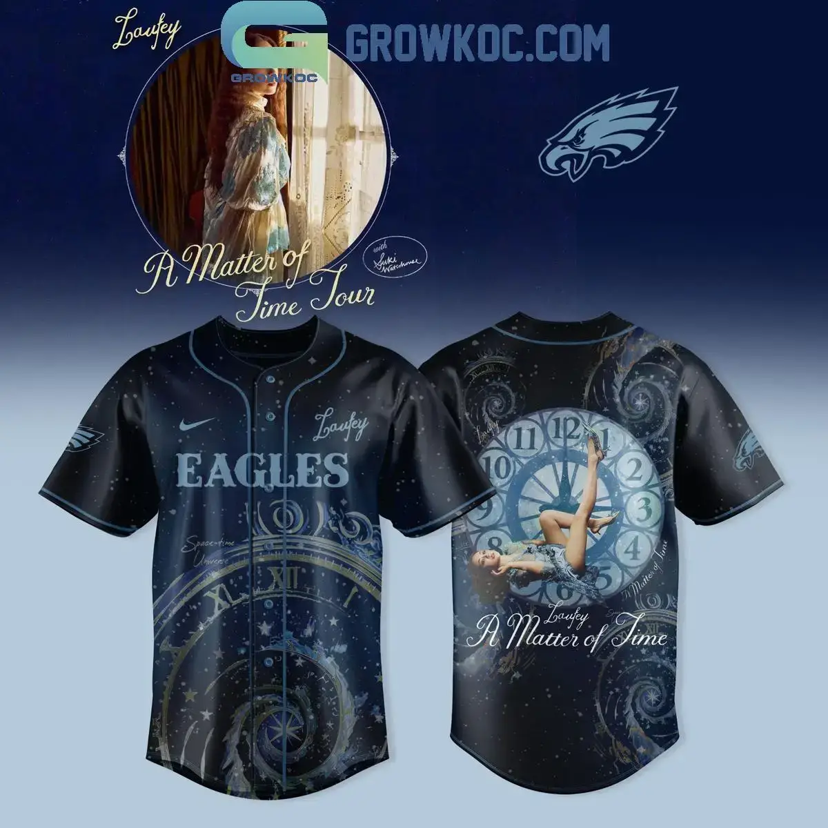 Philadelphia Eagles Laufey A Matther Of Time Tour 2025 Jersey Image
