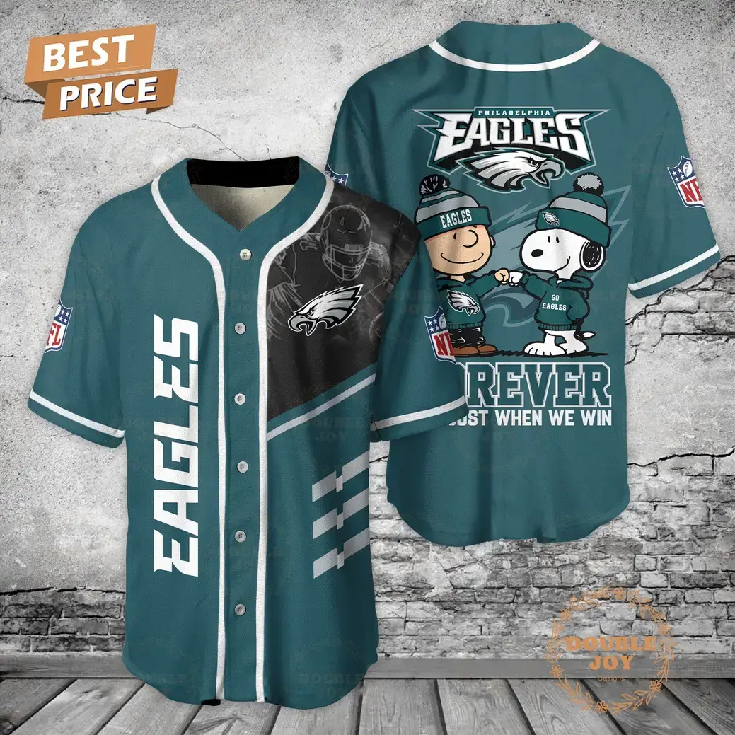 Philadelphia Eagles NFL 2025 Forever Not Just When We Win Baseball Jersey Image