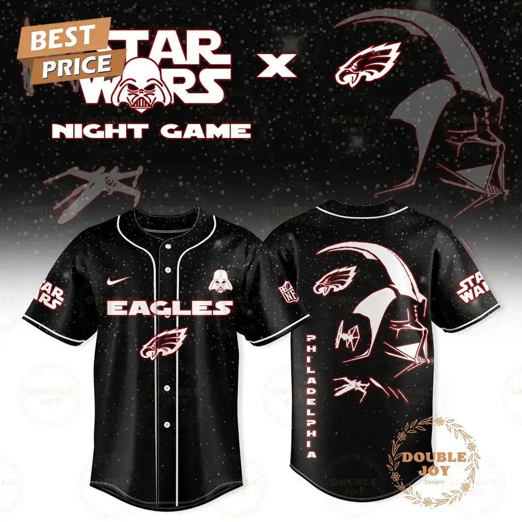 Philadelphia Eagles x Star Wars 2025 Night Game Baseball Jersey Image