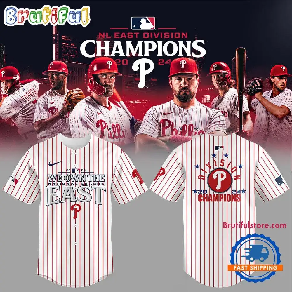 Philadelphia Phillies 2024 National League East Champions Jersey Shirt Image