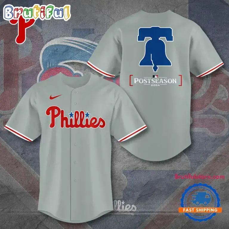 Philadelphia Phillies 2024 Postseason Baseball Jersey Image