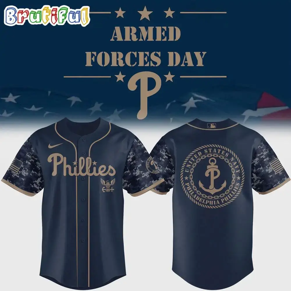Philadelphia Phillies 2025 Armed Forces Day Baseball Jersey Image