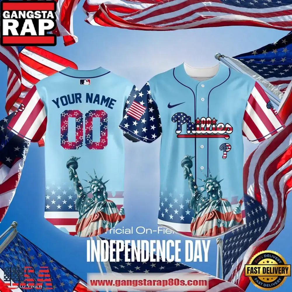 Philadelphia Phillies 2025 Independence Day Special Custom Baseball Jersey Image