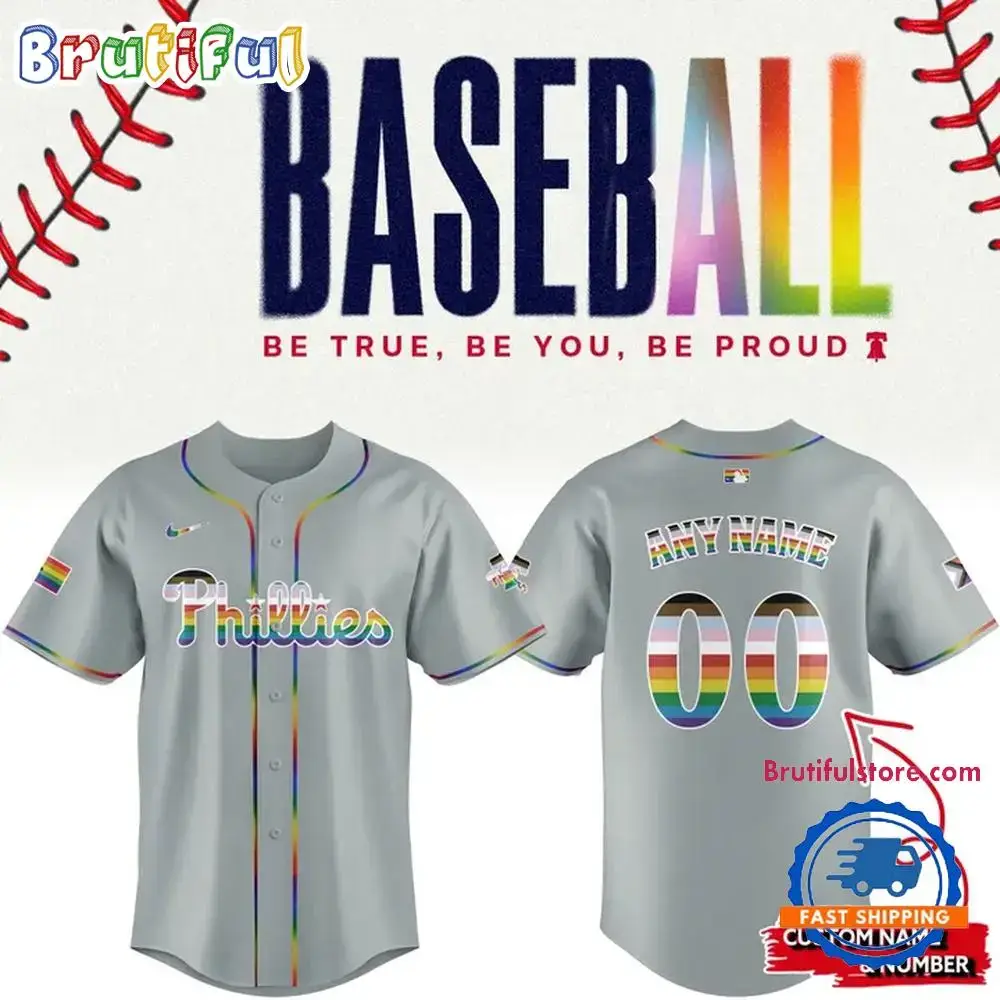 Philadelphia Phillies 2025 Pride Night Custom Baseball Jersey Image