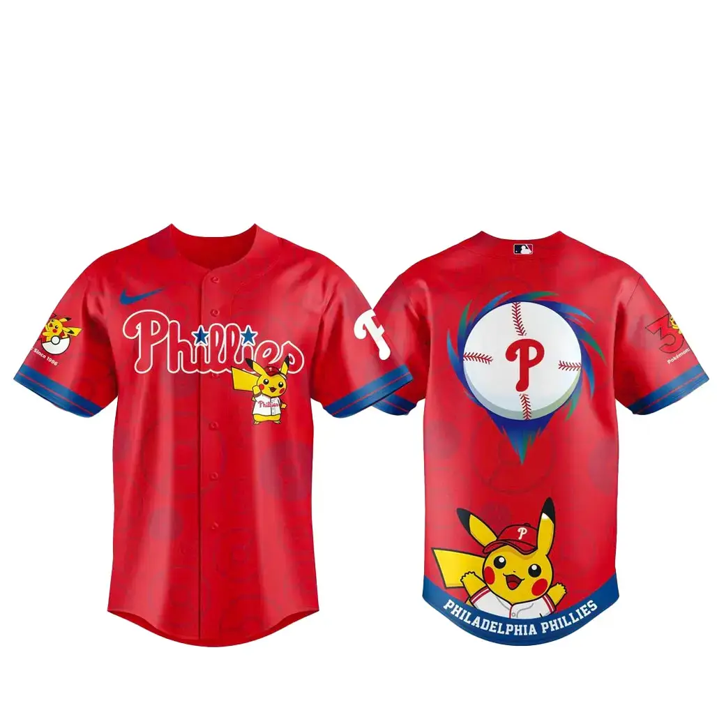 Philadelphia Phillies 30th Anniversary Pokemon Night Baseball Jersey Image
