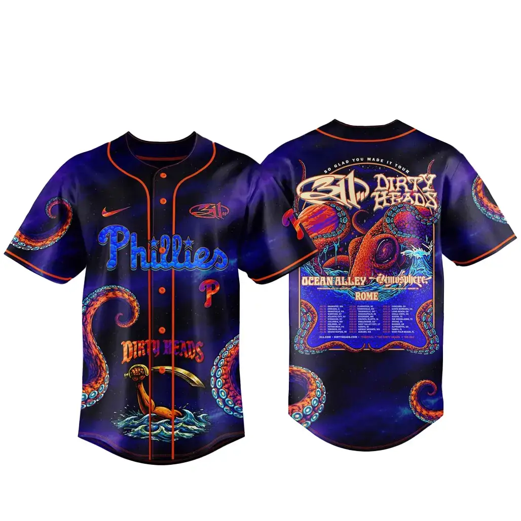 Philadelphia Phillies 311 x Dirty Heads 2026 So Glad You Made It Baseball Jersey Image