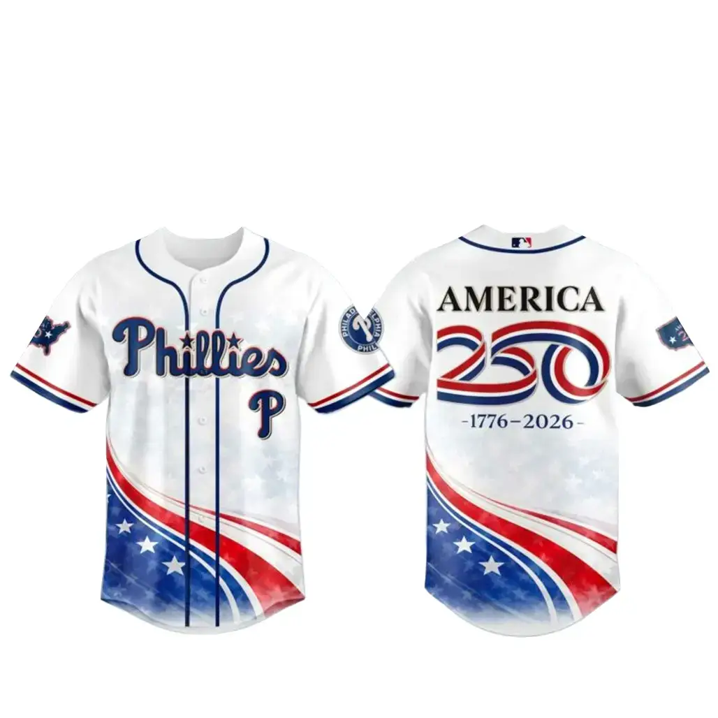 Philadelphia Phillies America 250th Anniversary Baseball Jersey Image