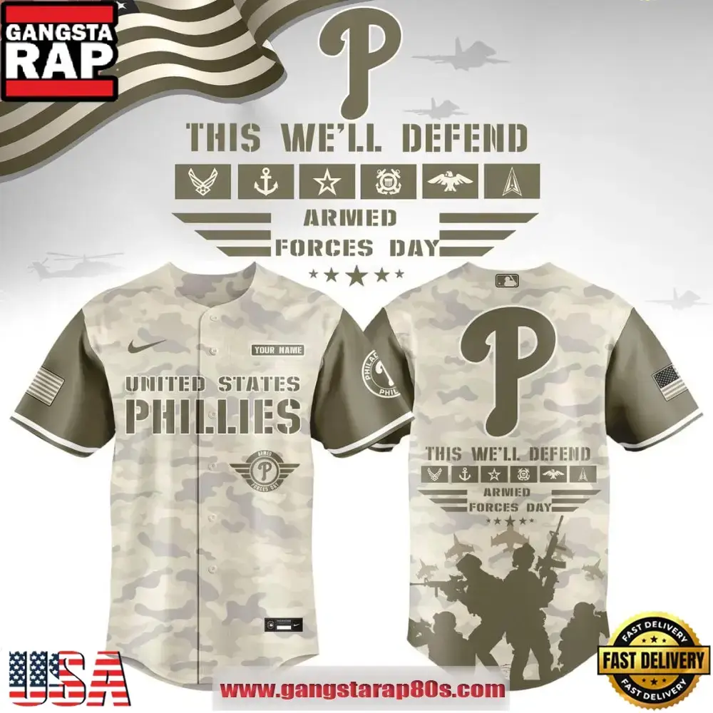 Philadelphia Phillies Armed Forces Day 2026 Special Edition Baseball Jersey Image