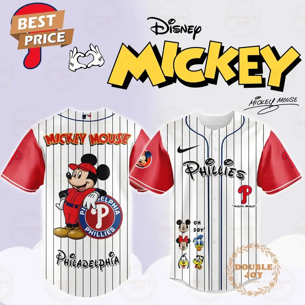 Philadelphia Phillies Disney Mickey Mouse 2025 Limited Edition Baseball Jersey Image
