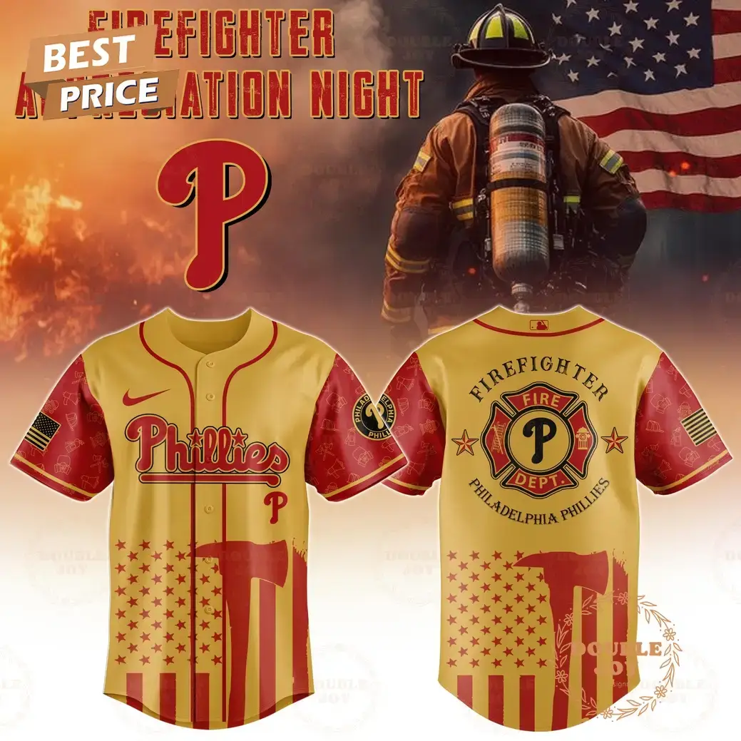 Philadelphia Phillies Firefighter Appreciation Night 2025 Limited Edition Baseball Jersey Image