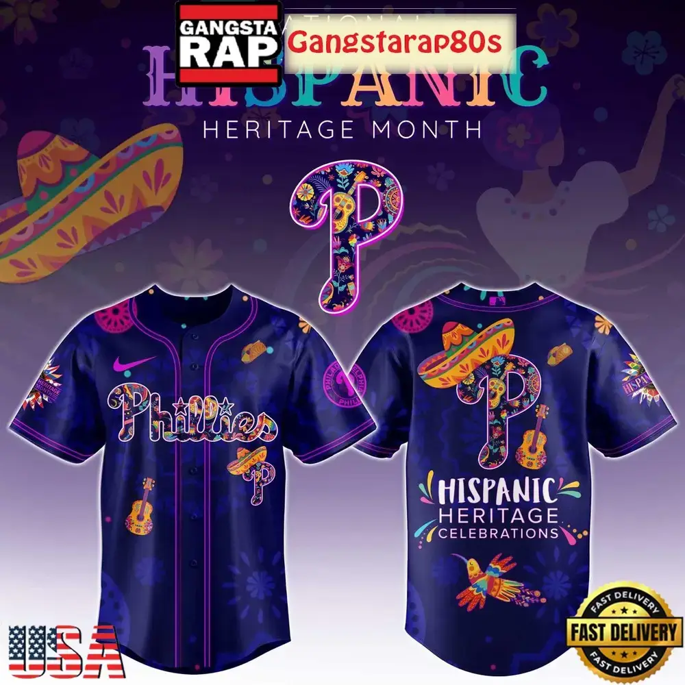 Philadelphia Phillies Hispanic Heritage Celebrations 2025 Unique Design Baseball Jersey Image