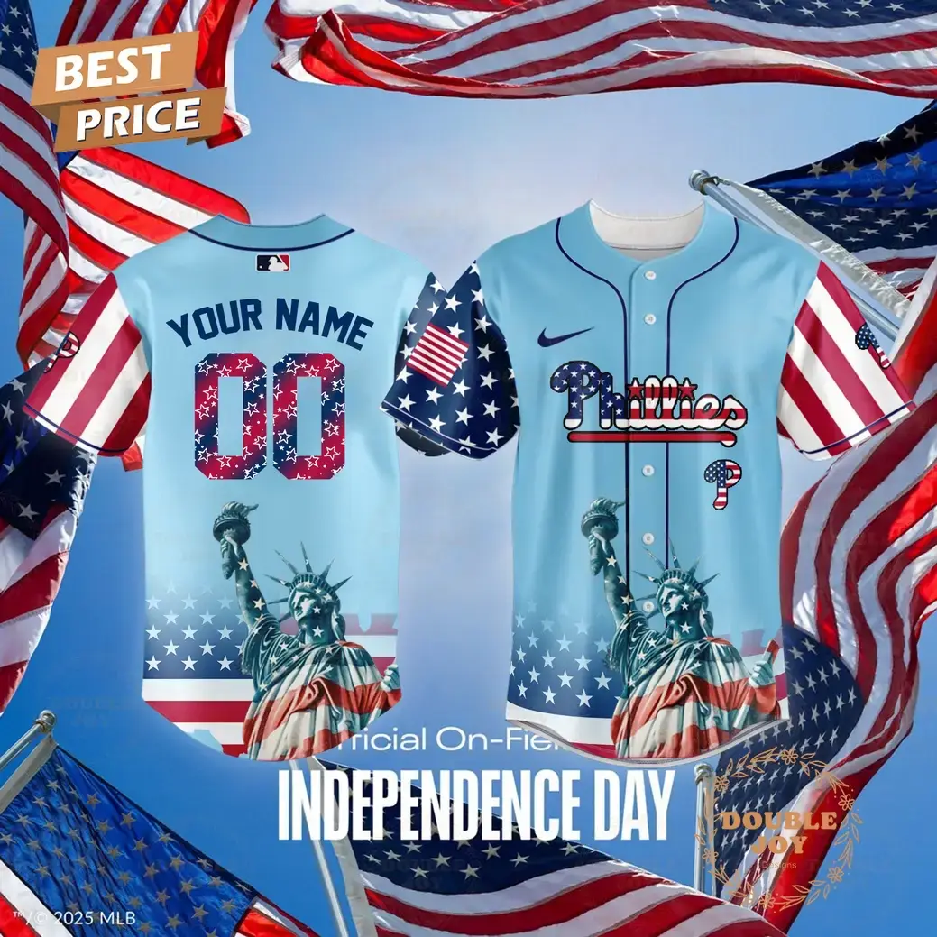 Philadelphia Phillies Independence Day Custom Name 2025 Limited Edition Baseball Jersey Image