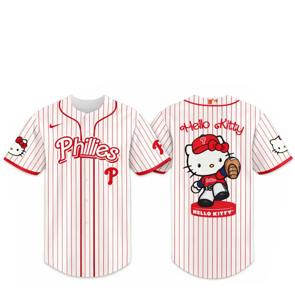 Philadelphia Phillies Major League Baseball 2026 Hello Kitty Baseball Jersey Image