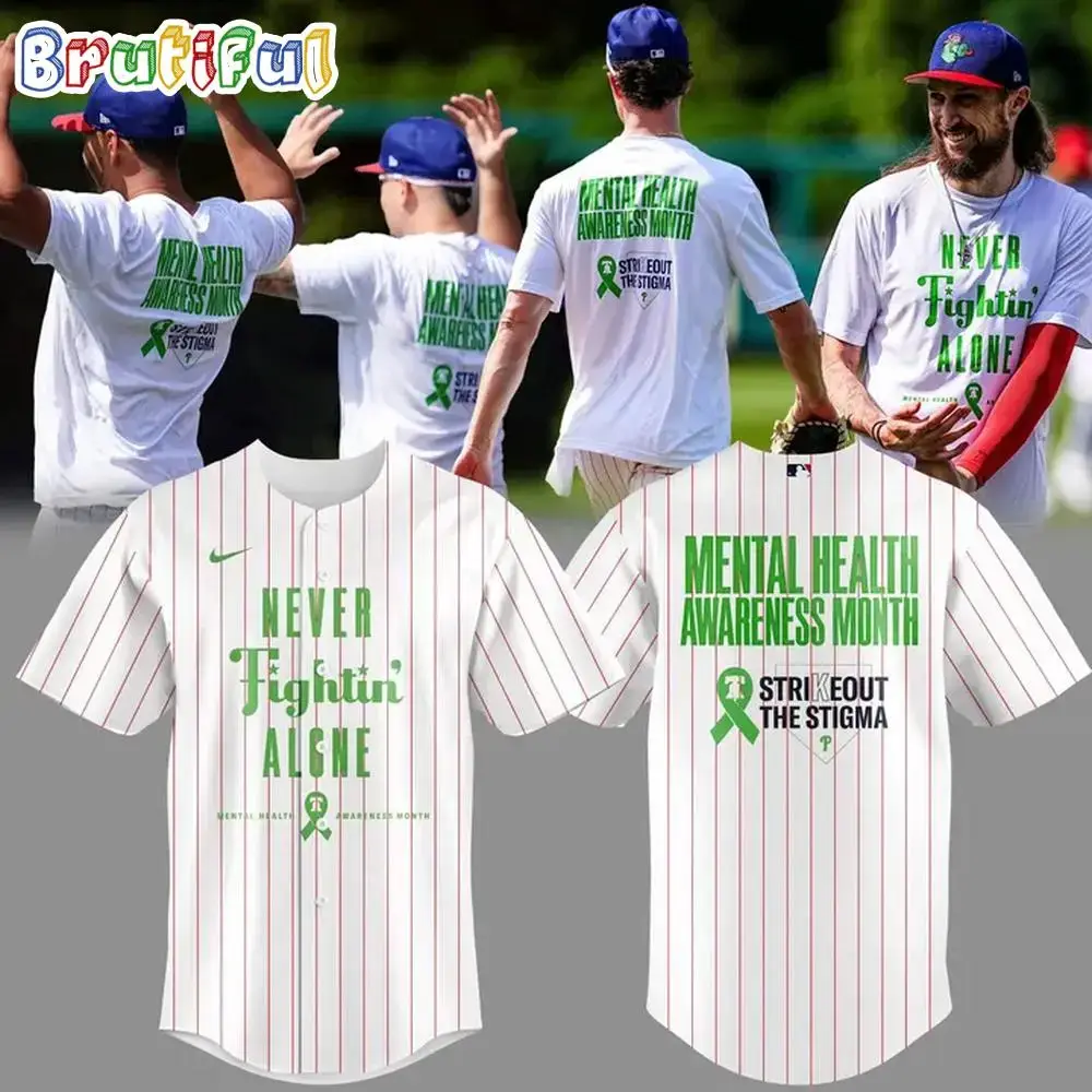 Philadelphia Phillies Mental Health Awareness Month 2025 Baseball Jersey Image