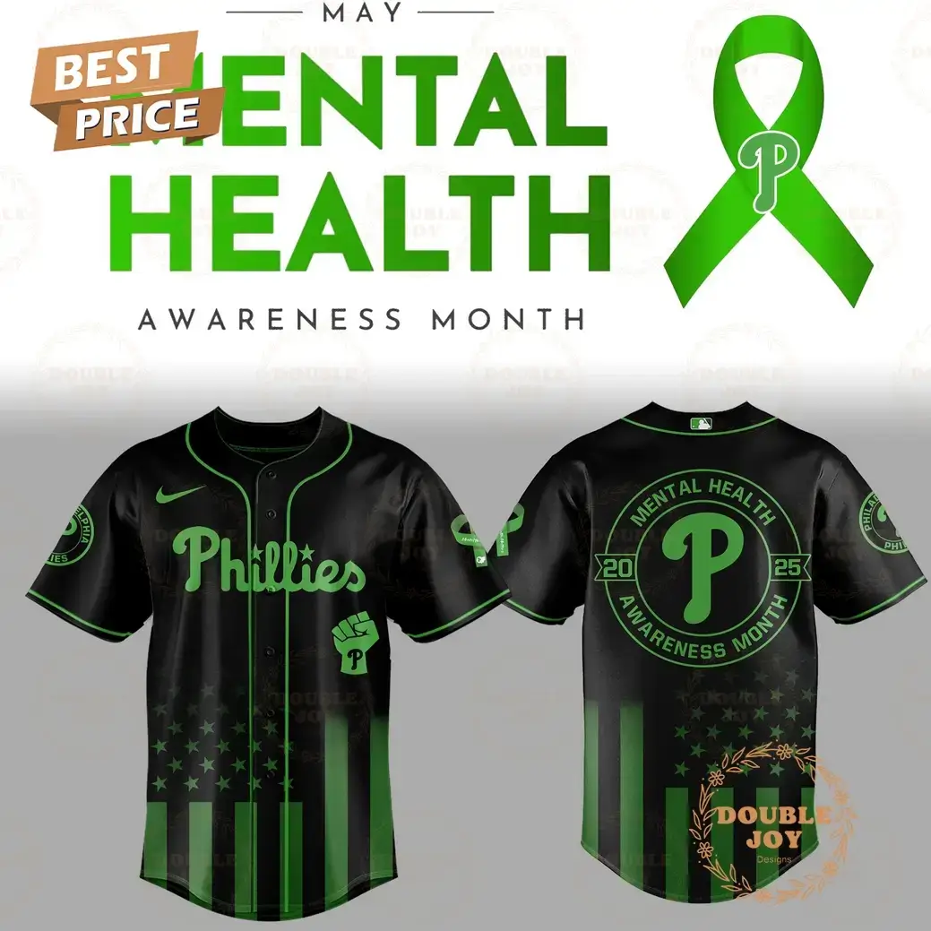 Philadelphia Phillies Mental Health Awareness Month 2025 Limited Edition Baseball Jersey Image