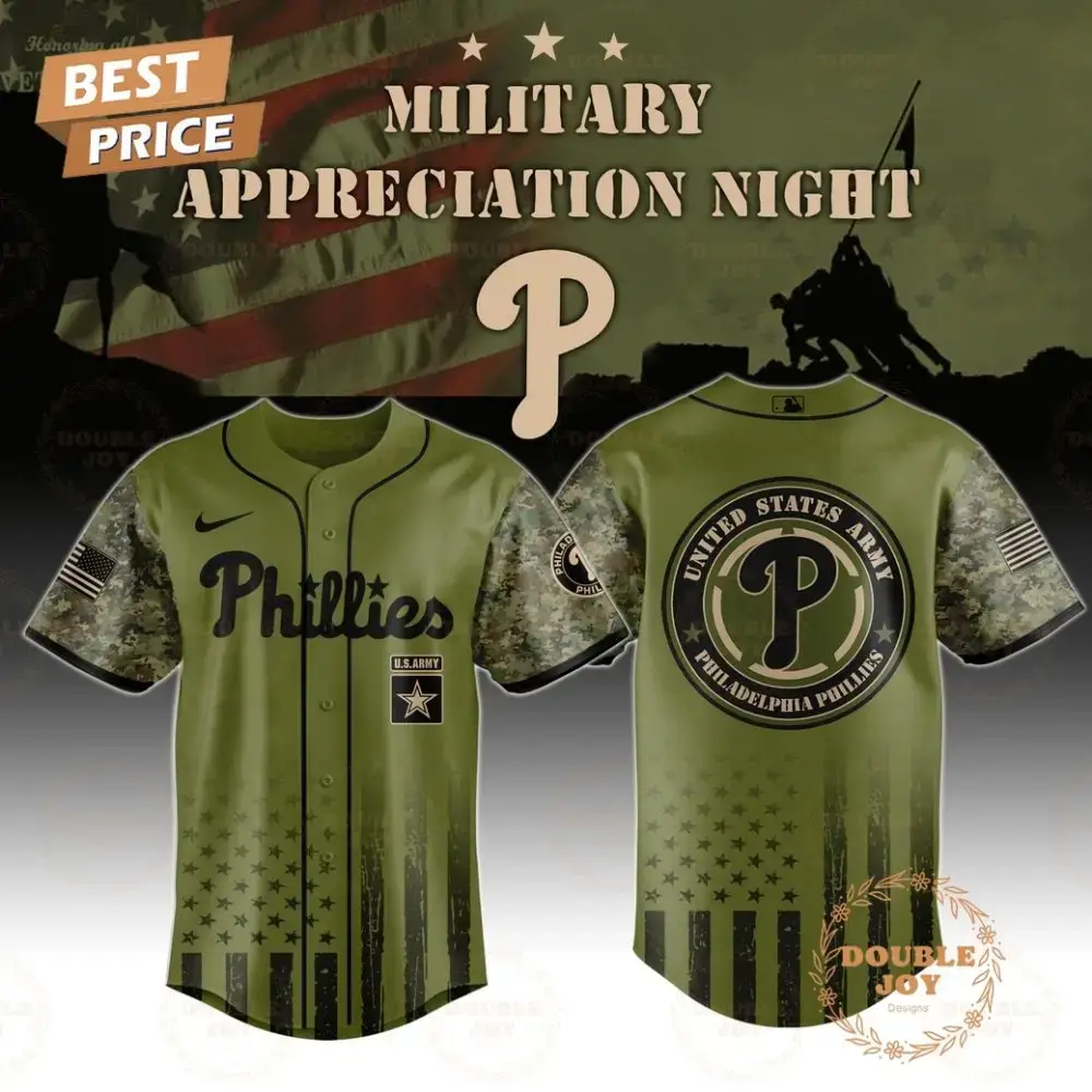 Philadelphia Phillies Military Appreciation Night 2025 Special Edition Baseball Jersey Image