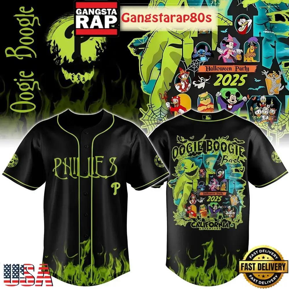 Philadelphia Phillies Mix Oogie Boogie Bash Halloween Party 2025 Baseball Jersey Image