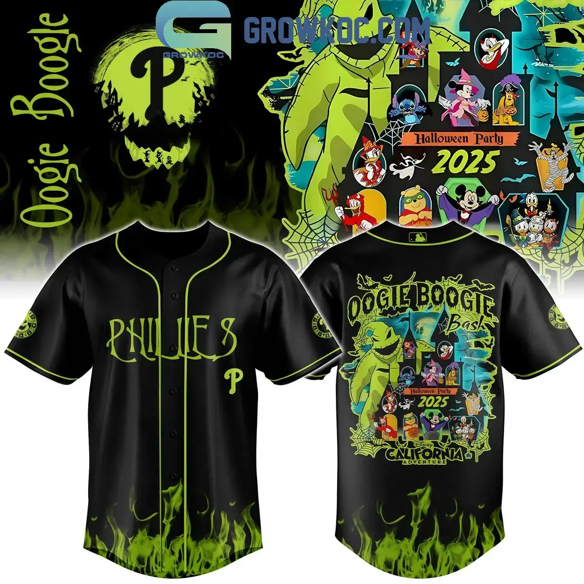 Philadelphia Phillies Mix Oogie Boogie Bash Halloween Party 2025 Jersey Image