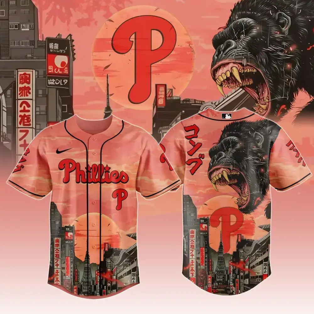 Philadelphia Phillies Mlb X Kong Collection 1 Custom Baseball Jersey Image