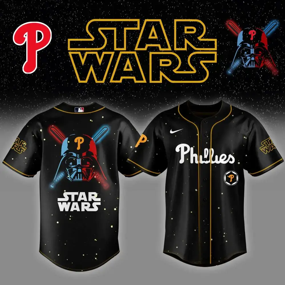 Philadelphia Phillies Mlb X Starwars Custom Baseball Jersey Image