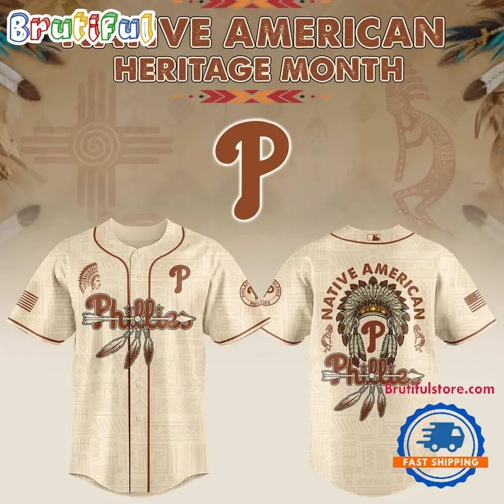 Philadelphia Phillies Native American Heritage Jersey Shirt Image