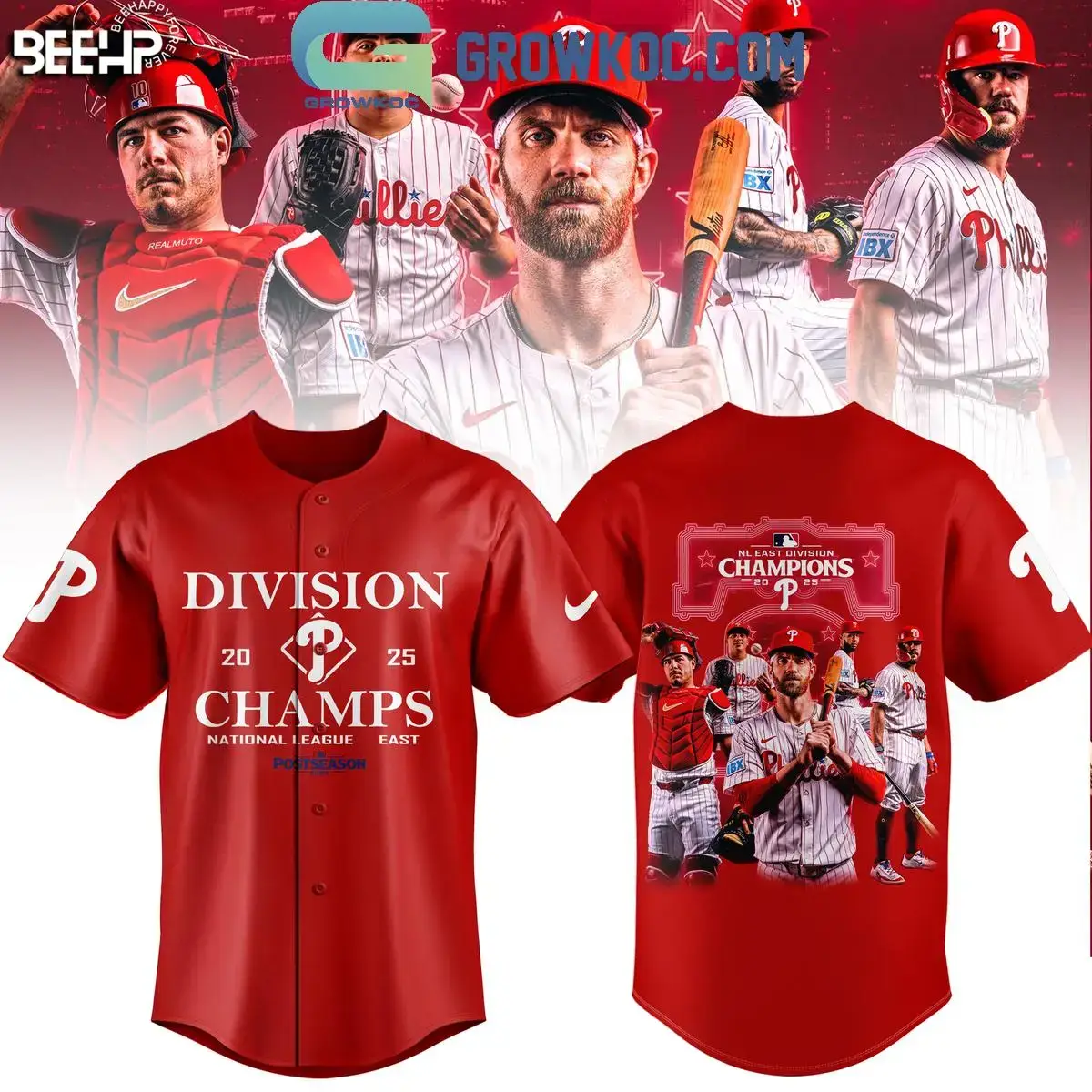Philadelphia Phillies NL East Division Champions 2025 Back To Back Jersey Image