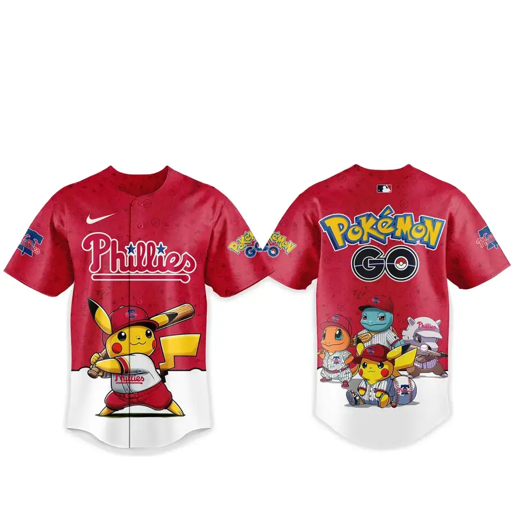 Philadelphia Phillies Pokemon Go Night 2026 Game Baseball Jersey Image