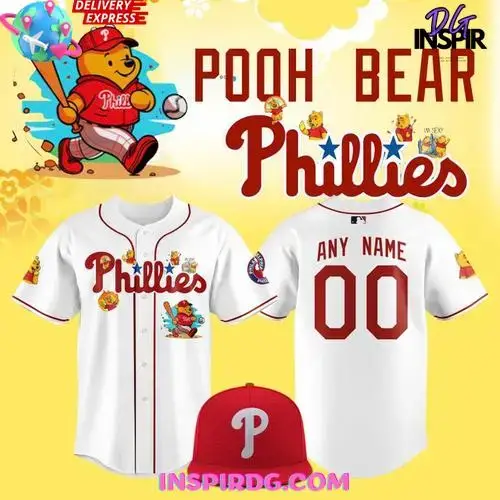 Philadelphia Phillies Pooh Limited Edition Baseball Jersey Image