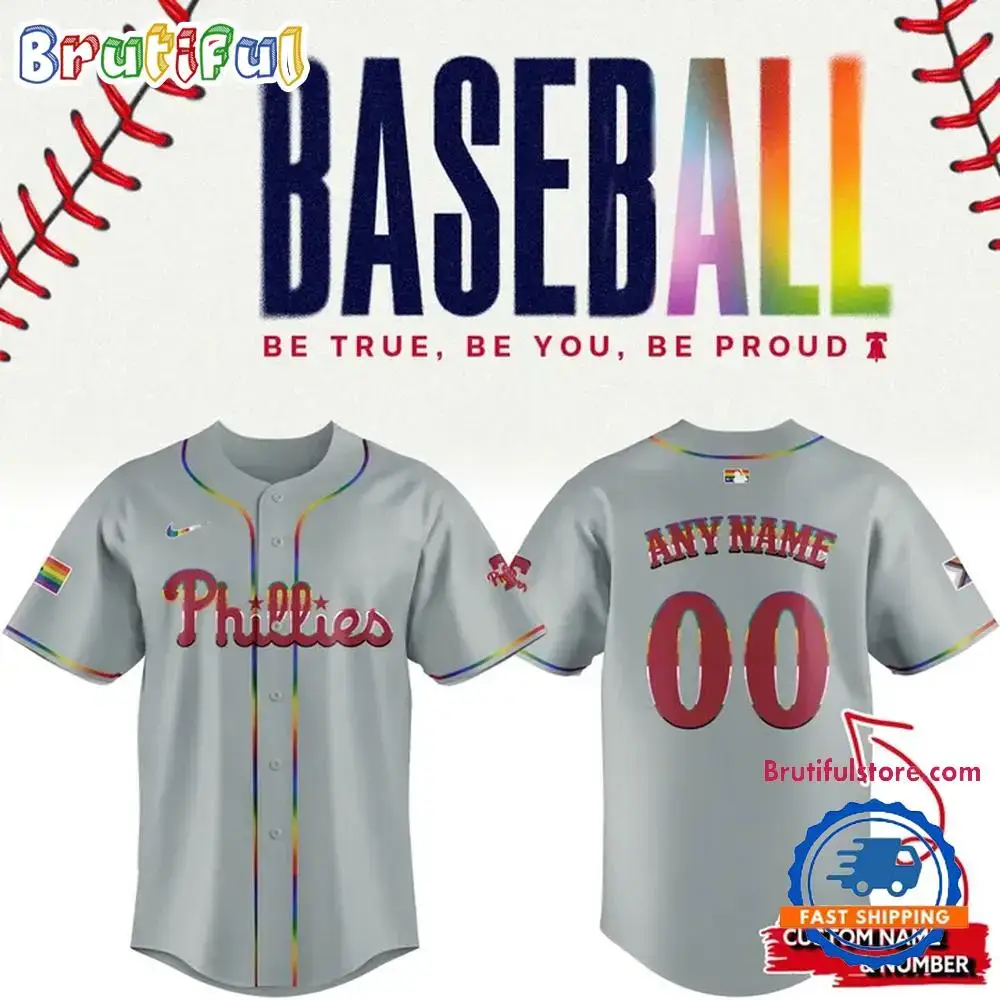 Philadelphia Phillies Pride Night 2025 Personalized Baseball Jersey Image