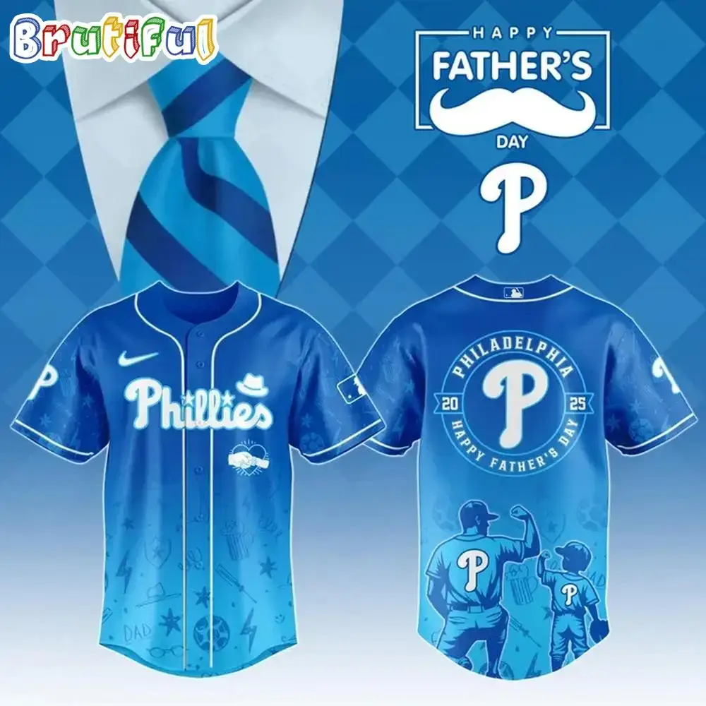 Philadelphia Phillies Special Father's Day 2025 Baseball Jersey Image