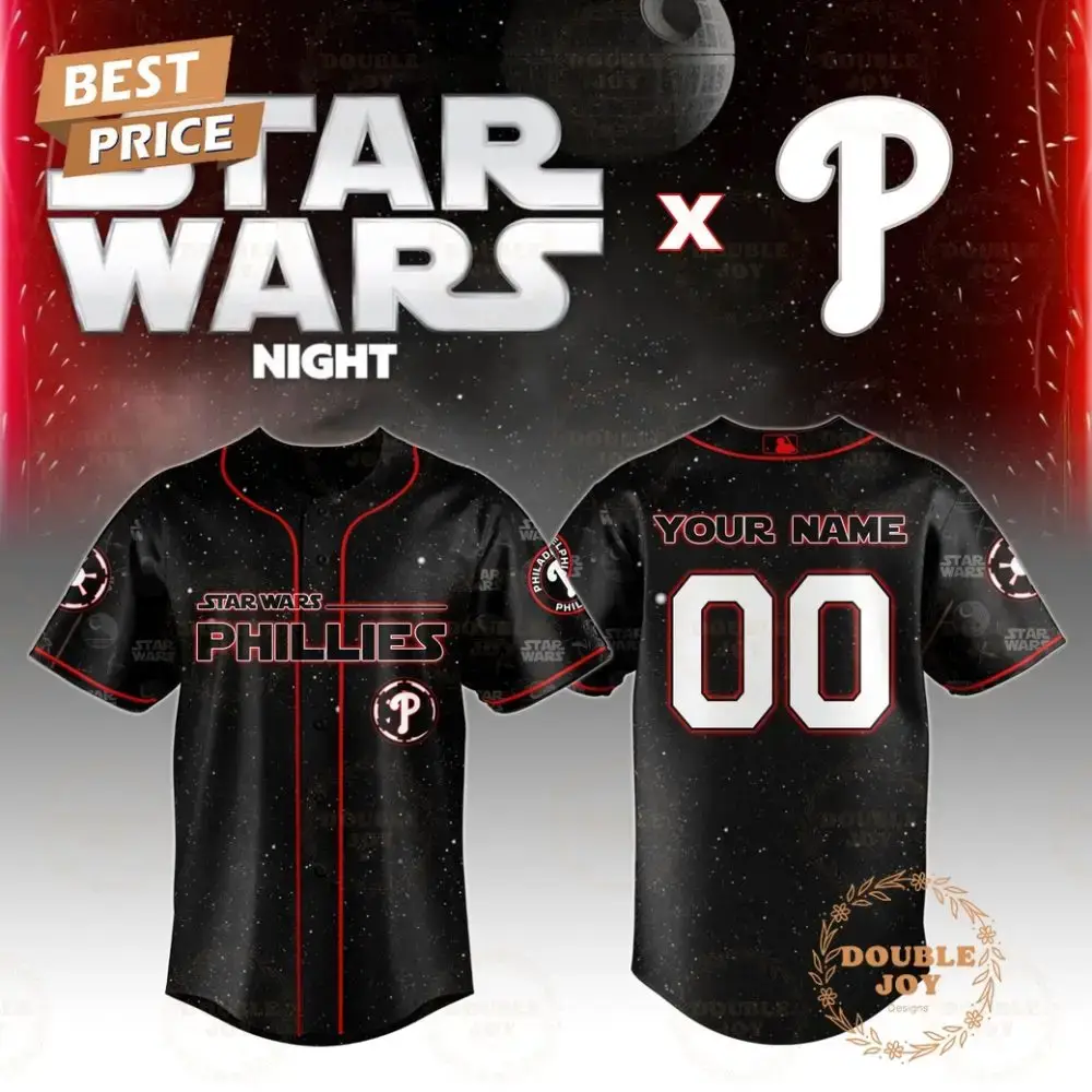 Philadelphia Phillies Star Wars 2025 Custom Name Limited Edition Baseball Jersey Image