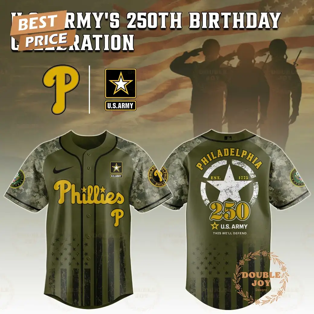 Philadelphia Phillies U.S. Army's 250th Limited Edition Baseball Jersey Image