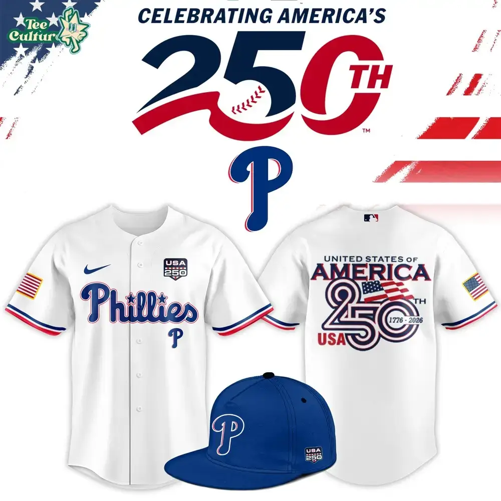 Philadelphia Phillies USA 250th Anniversary American Celebration Baseball Jersey Image