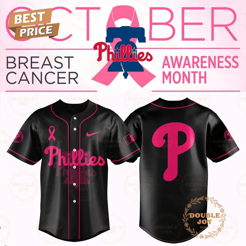 Philadelphia Phillies x Breast Cancer Awareness Month Baseball Jersey Image