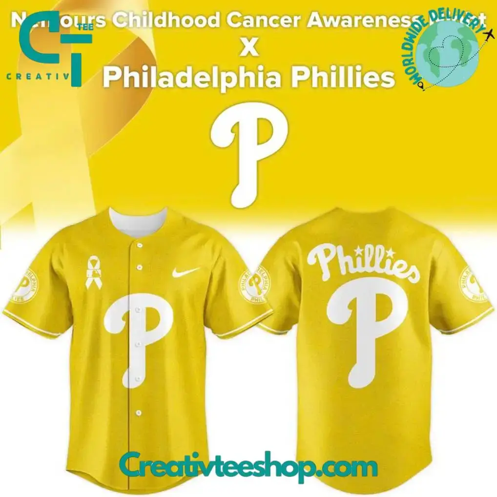 Philadelphia Phillies X Childhood Cancer Awareness Day 2025 Special Baseball Jersey Image