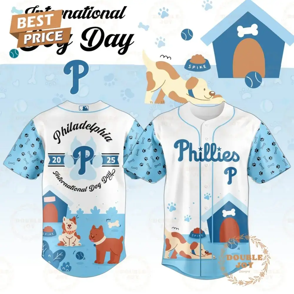 Philadelphia Phillies X International Dog Day 2025 Limited Edition Baseball Jersey Image