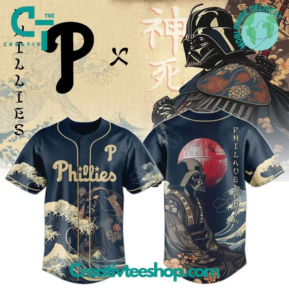 Philadelphia Phillies X Lord Vader Japan Edition 2025 Baseball Jersey Image