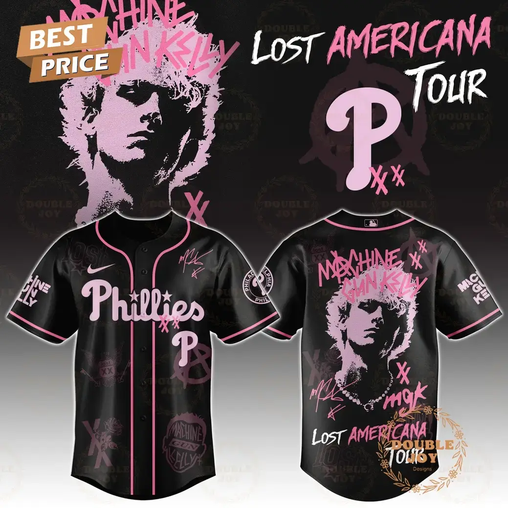 Philadelphia Phillies x MGK Tour 2025 The Lost Americana Baseball Jersey Image