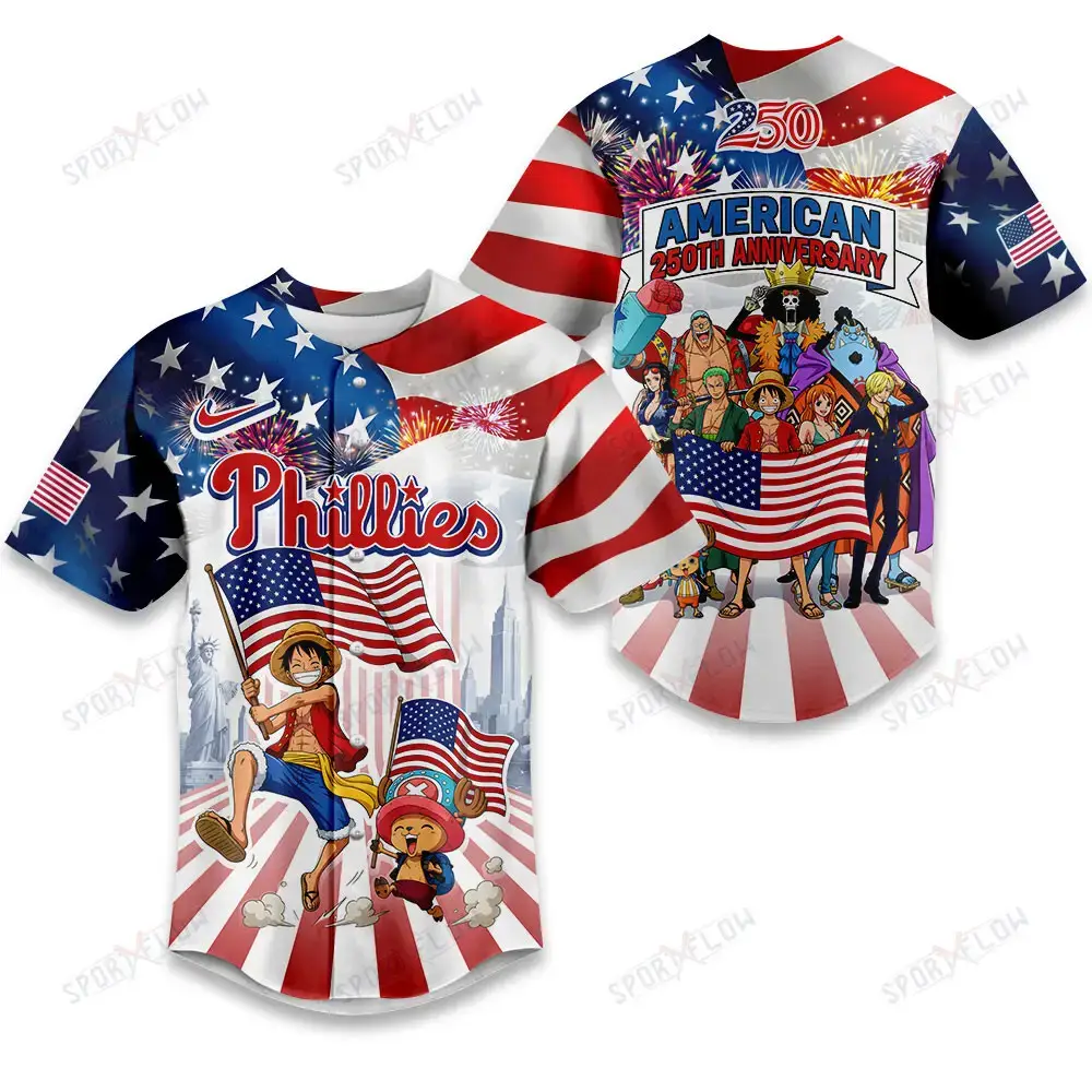 Philadelphia Phillies X One Piece United States Of America 250 Baseball Jersey Image