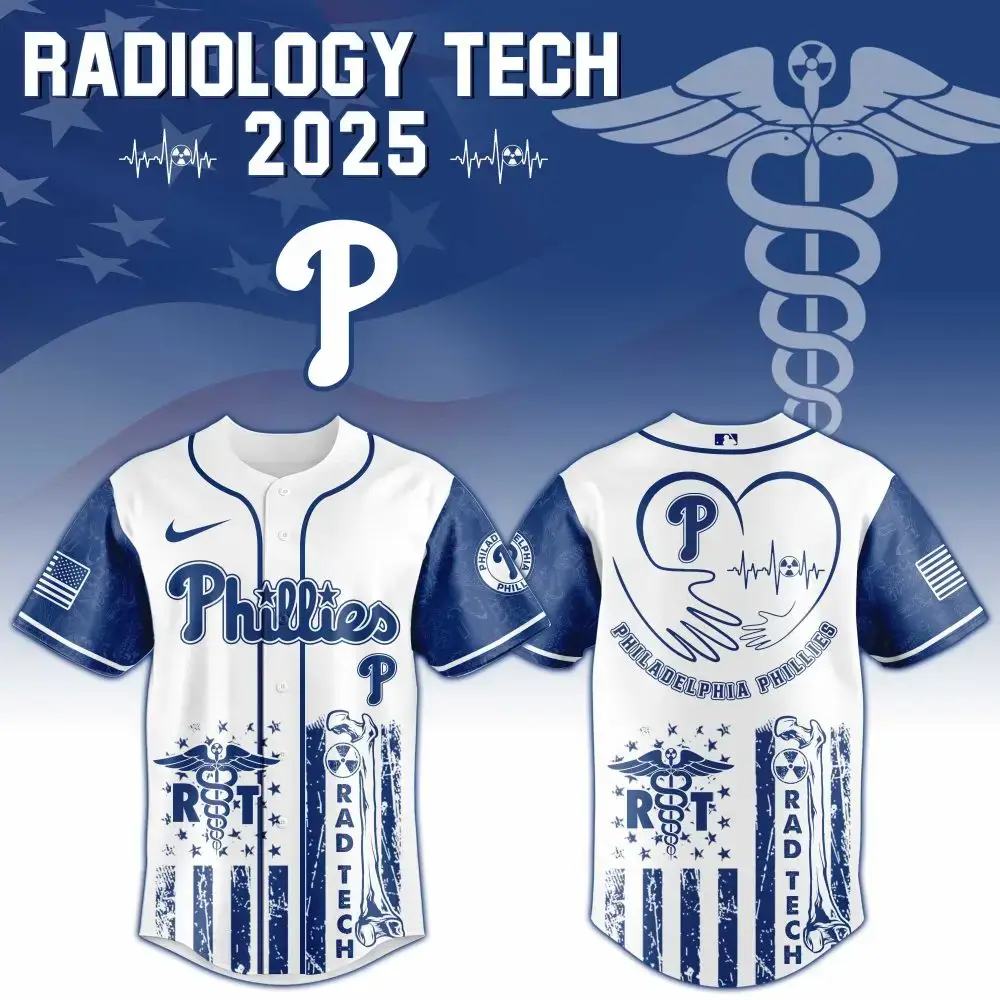 Philadelphia Phillies X Radiology Tech Night Exclusive Design Custom Baseball Jersey Image