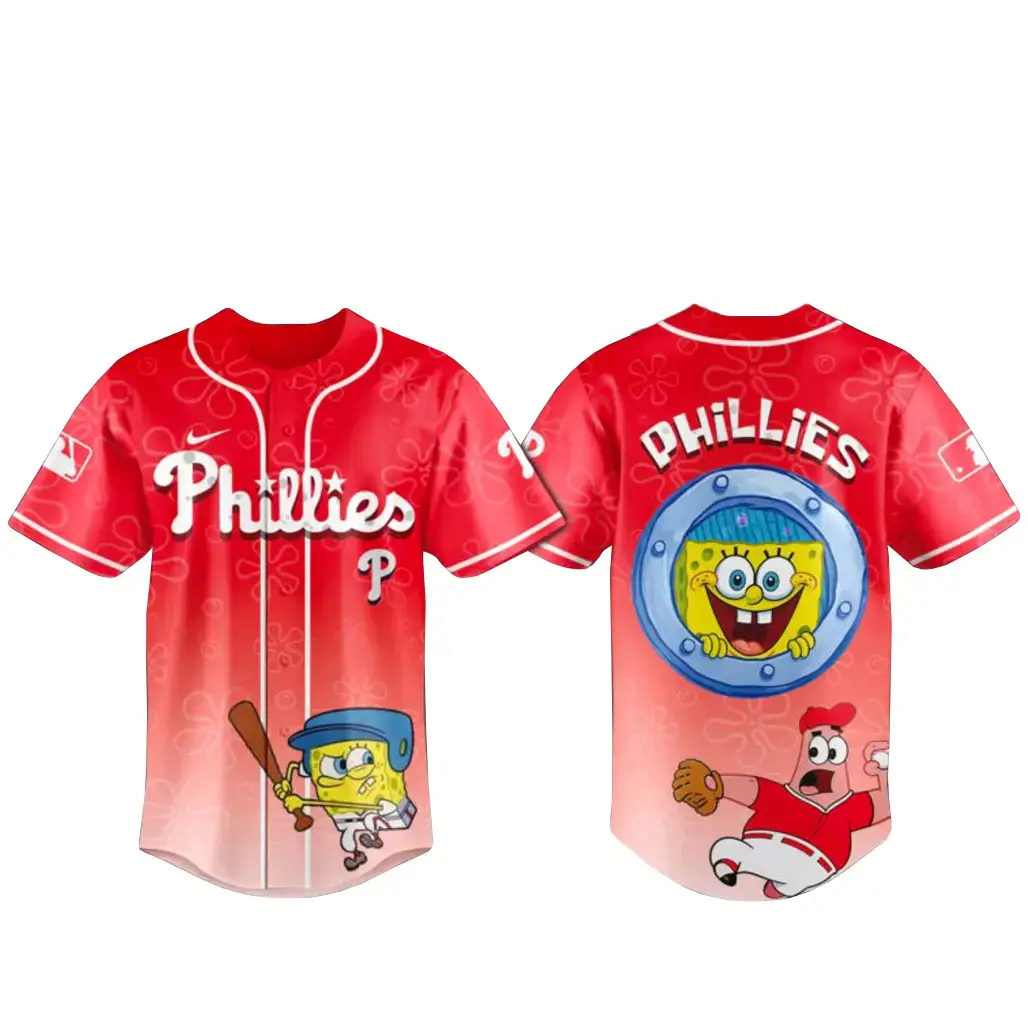 Philadelphia Phillies x SpongeBob Home Run Baseball Jersey Image
