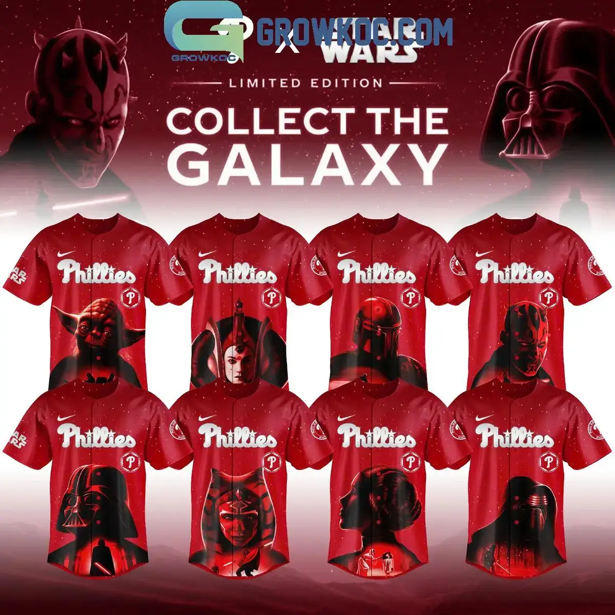 Philadelphia Phillies x Star Wars Collect The Galaxy 2025 Jersey Image