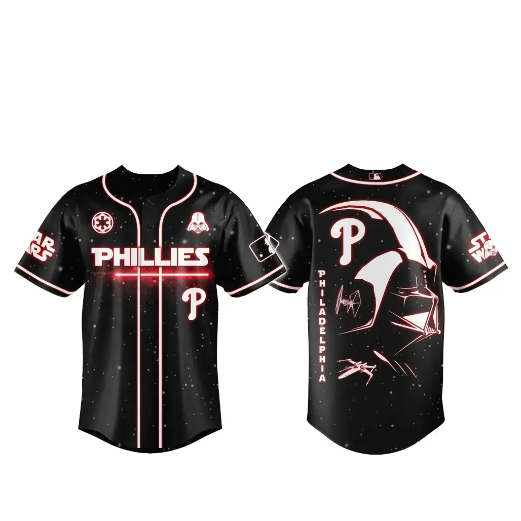 Philadelphia Phillies x Star Wars Darth Vader 2026 Baseball Jersey Image